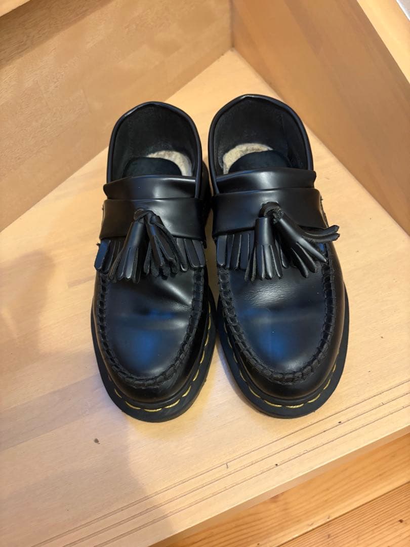 難あり UK3 Dr. Martens タッセルローファー 黒