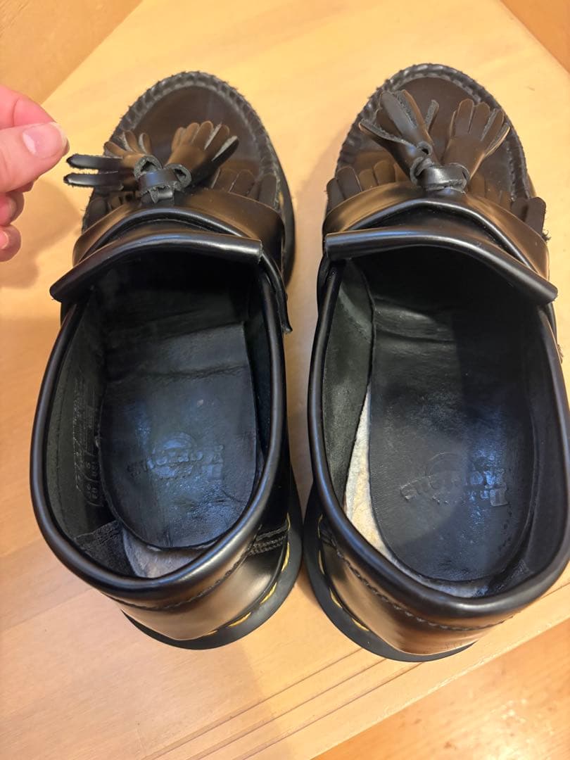 難あり UK3 Dr. Martens タッセルローファー 黒の写真3枚目