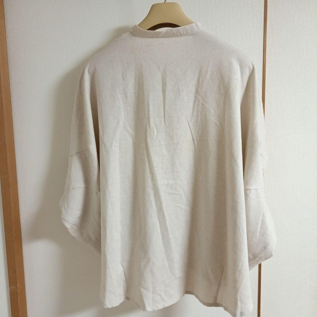 antiqua 麻×リネン混 半袖シャツ ブラウス　リネンシャツ アンティカの写真5枚目