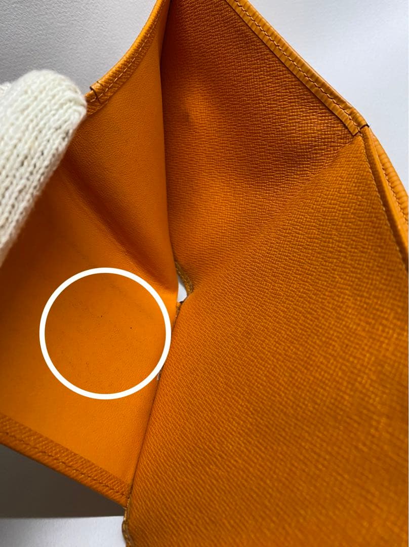 LOUIS VUITTON ルイ ヴィトン 3つ折り財布 オレンジ 最終価格の写真10枚目