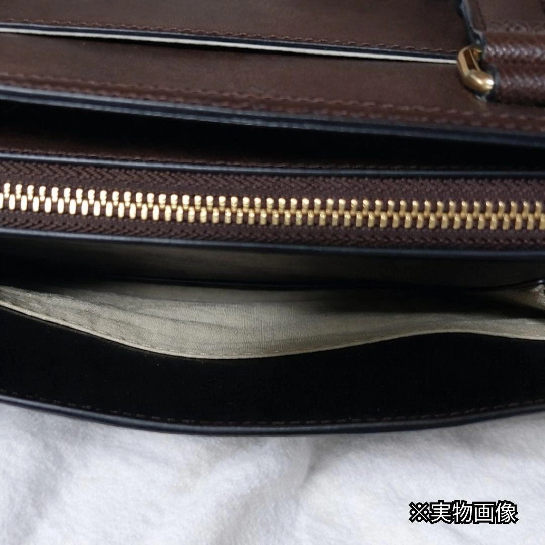 美品 & chouette 2WAY ハンドバッグ ショルダー付 ブラウンの写真3枚目