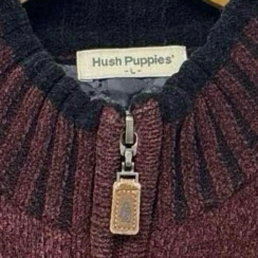 ヴィンテージ Hush Puppies ブルゾン 裏地キルティング ボルドー Lの写真3枚目