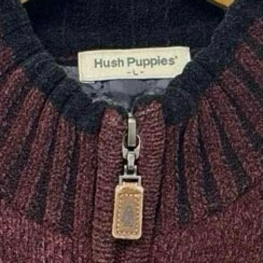 ヴィンテージ Hush Puppies ブルゾン 裏地キルティング ボルドー Lの写真3枚目