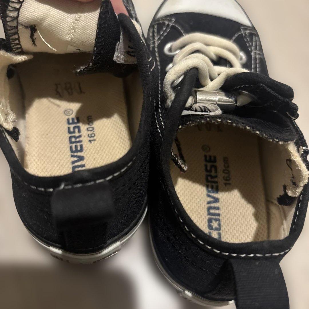 CONVERSE キッズ スニーカー ブラック 16cmの写真3枚目