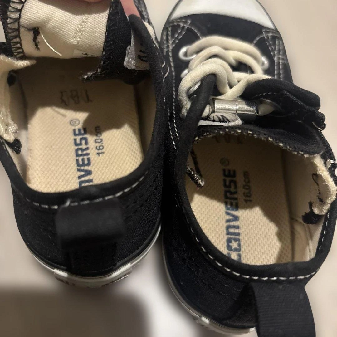 CONVERSE キッズ スニーカー ブラック 16cmの写真3枚目