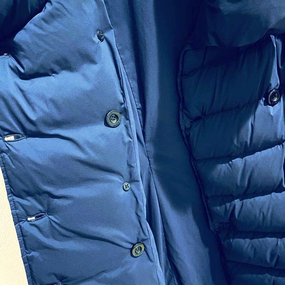 TATRAS タトラス ショールカラー ダウンコート ベルト付き ネイビー 02の写真4枚目