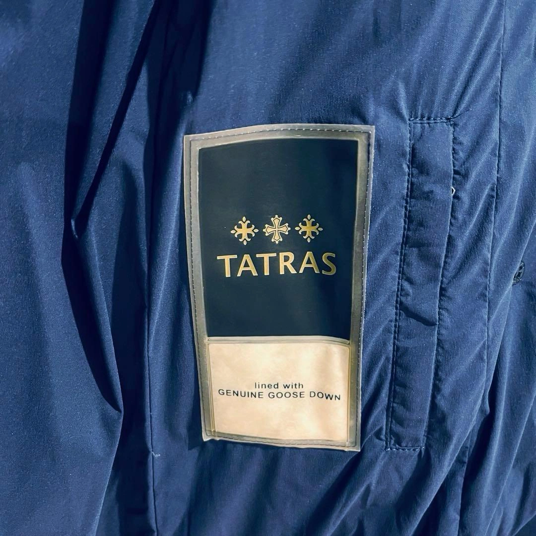 TATRAS タトラス ショールカラー ダウンコート ベルト付き ネイビー 02の写真5枚目