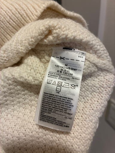 GAP KIDS ケーブルニット ワンピース ホワイト 130 ギャップの写真4枚目