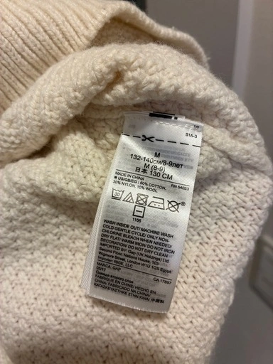 GAP KIDS ケーブルニット ワンピース ホワイト 130 ギャップの写真4枚目