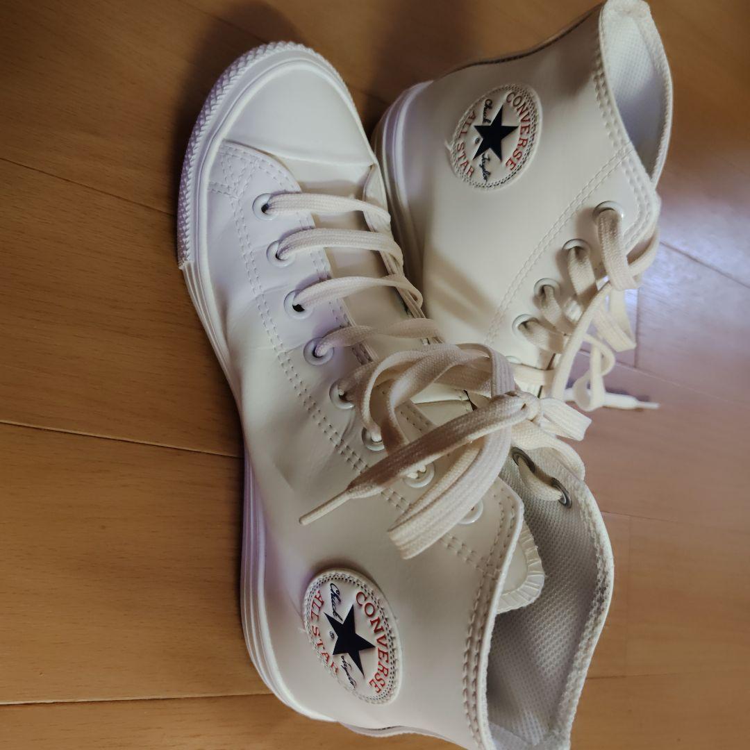 CONVERSE ALL STAR ハイカット ホワイト　レインシューズの写真2枚目