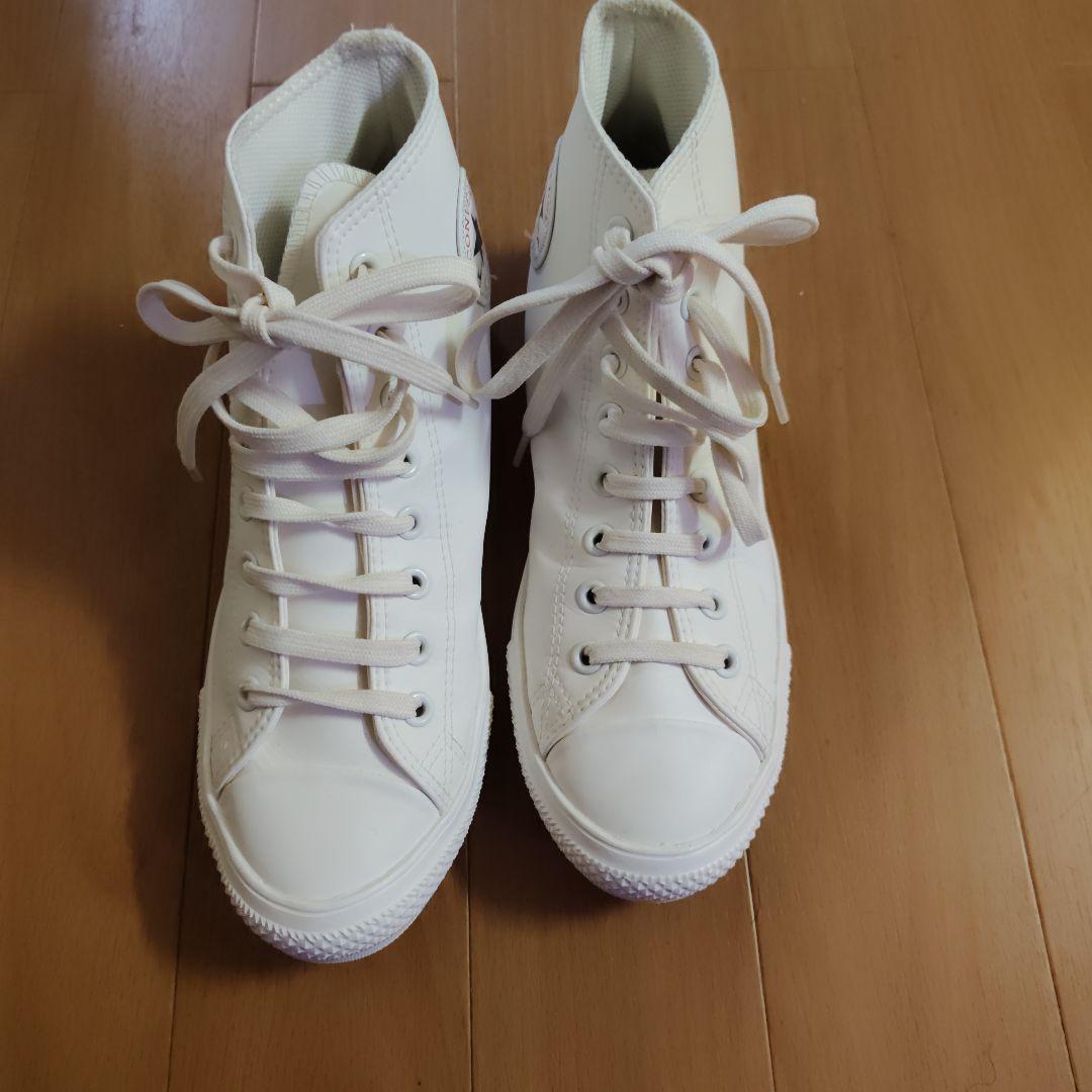 CONVERSE ALL STAR ハイカット ホワイト　レインシューズの写真3枚目