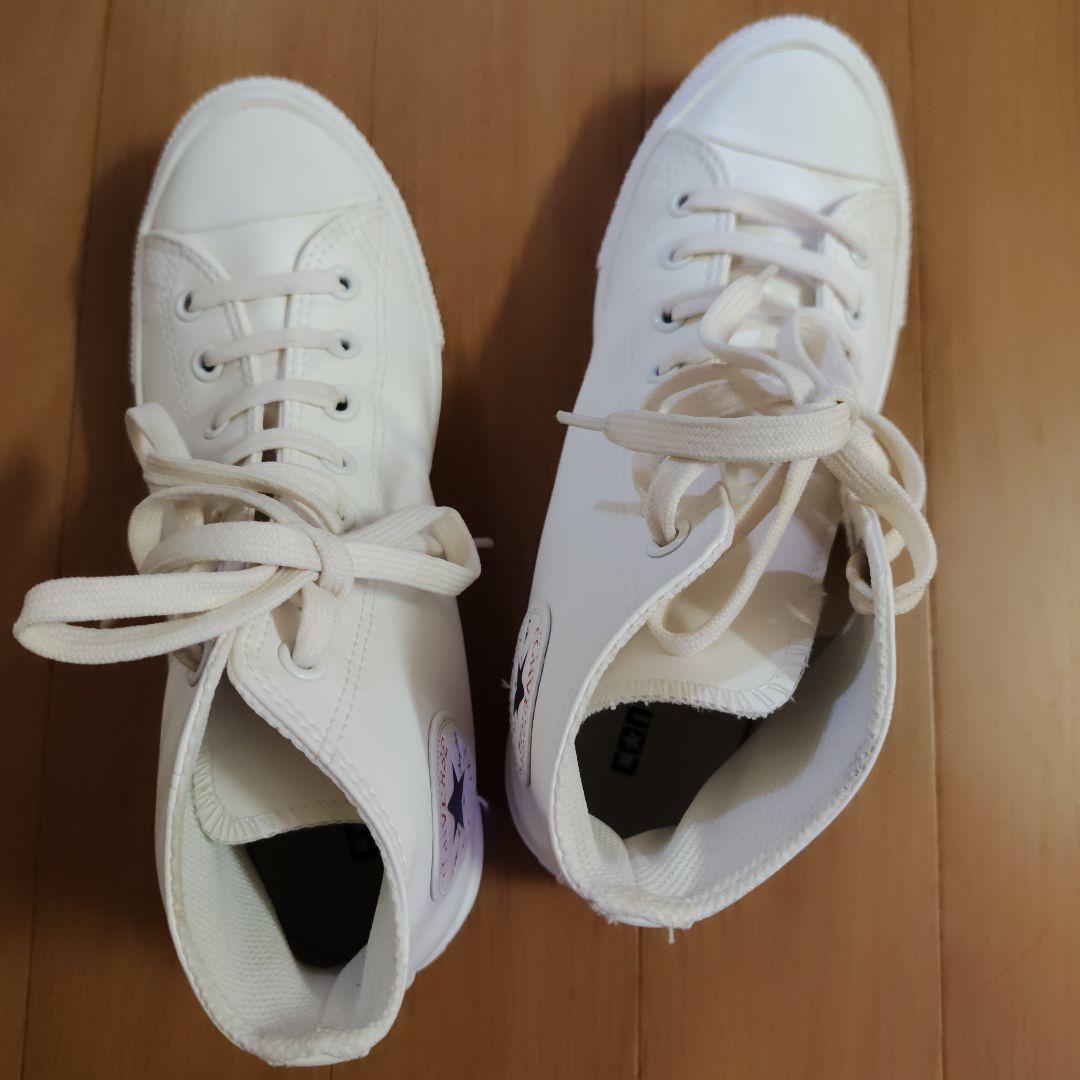 CONVERSE ALL STAR ハイカット ホワイト　レインシューズの写真4枚目
