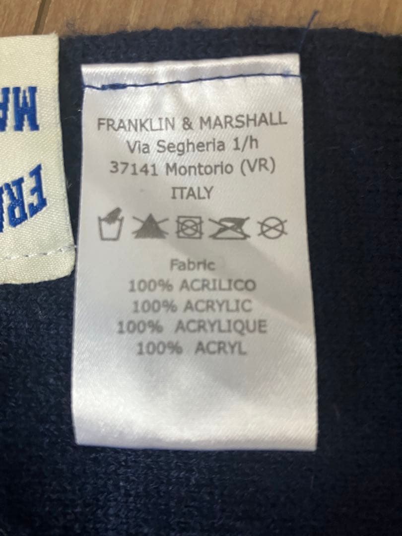 FRANKLIN & MARSHALL マフラー ネイビーの写真3枚目