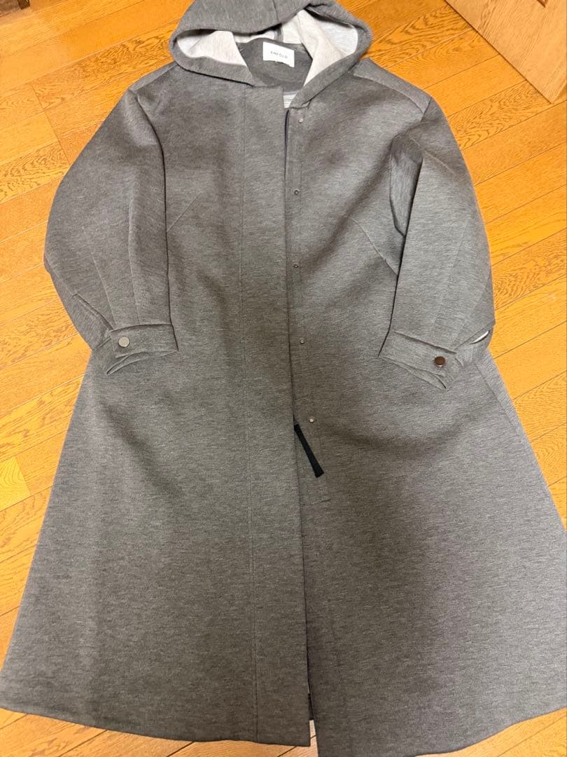 ENFOLD エンフォルド フーデッド ロングコート グレー 38 ガーメント付