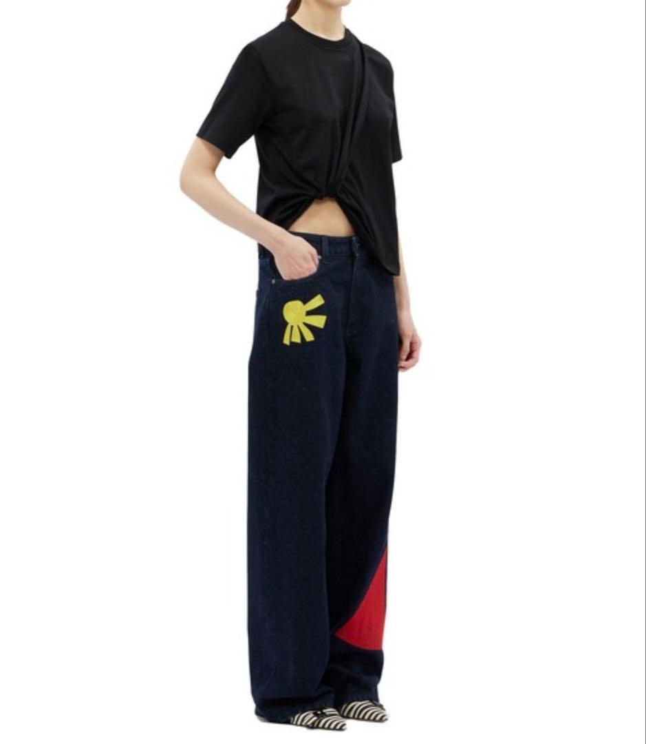 MSGM エムエスジーエム フロントノット ツイスト Tシャツ ブラック 黒　Sの写真3枚目