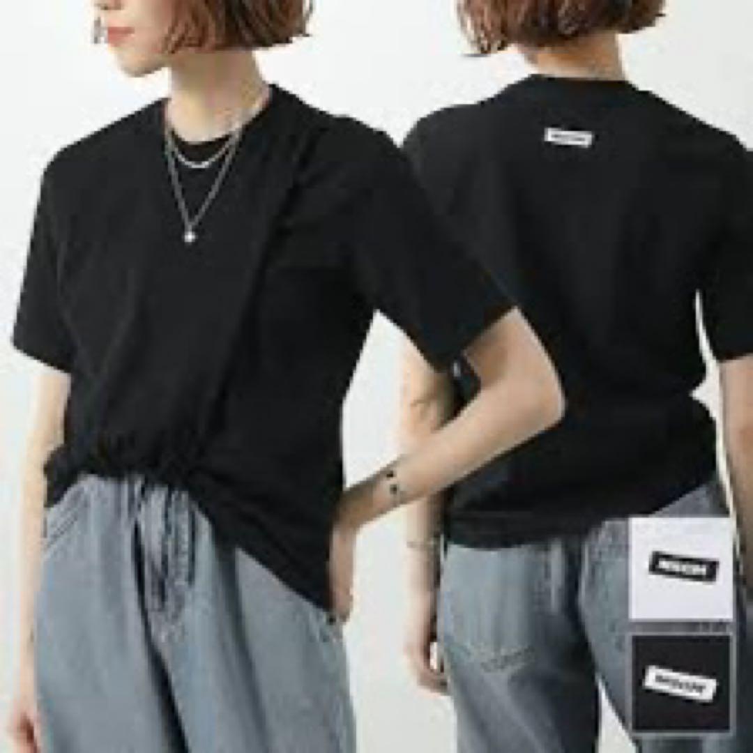 MSGM エムエスジーエム フロントノット ツイスト Tシャツ ブラック 黒　Sの写真4枚目