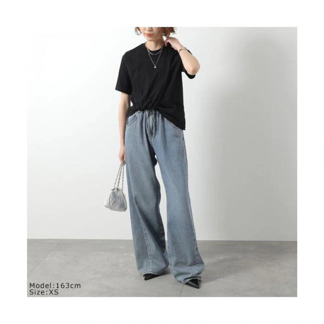 MSGM エムエスジーエム フロントノット ツイスト Tシャツ ブラック 黒 Sの写真5枚目