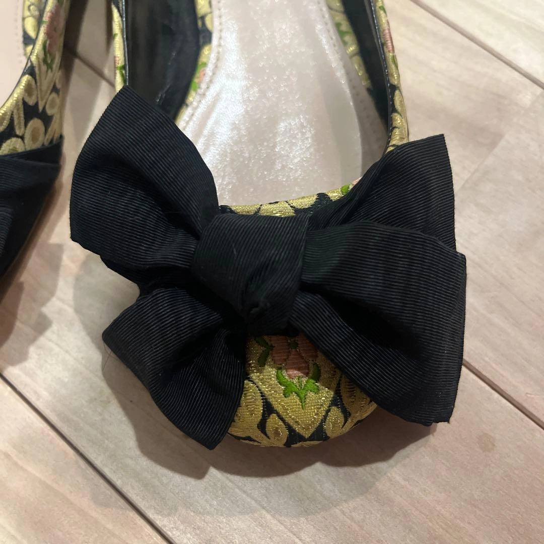 miu miu フラットシューズ バレエシューズ リボン 34半(22cm)の写真2枚目
