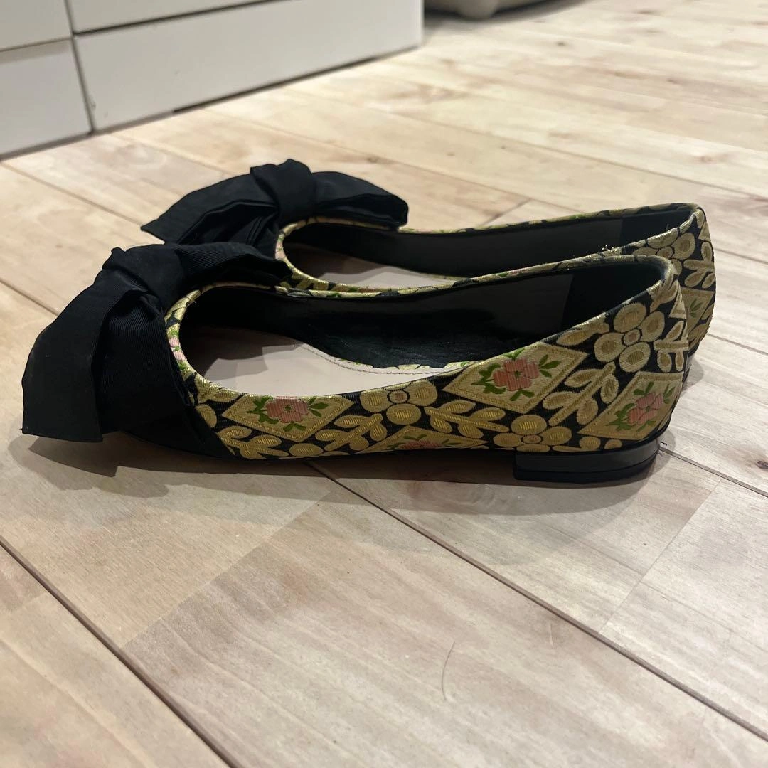 miu miu フラットシューズ バレエシューズ リボン 34半(22cm)の写真10枚目