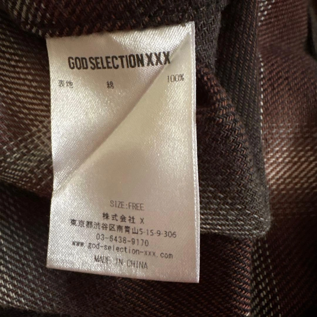 GOD SELECTION XXX チェックシャツの写真4枚目
