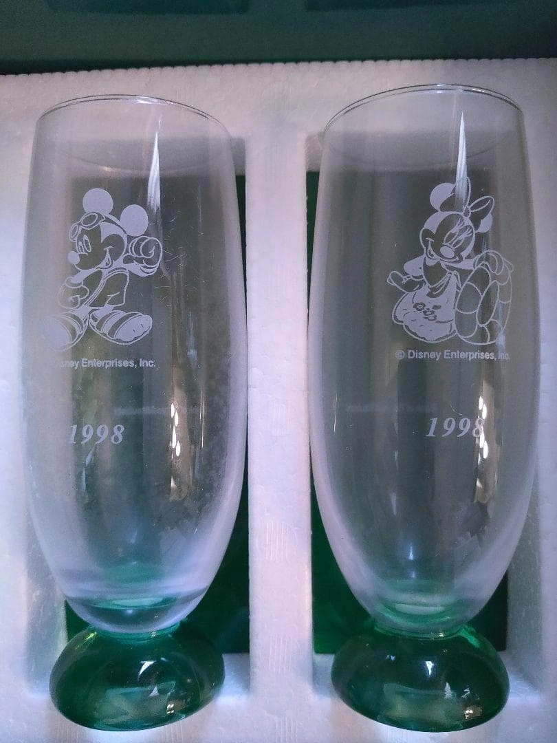 平成レトロ1997年1998年ペアグラス✕ミッキーとミニー2組4個ディズニーの写真3枚目