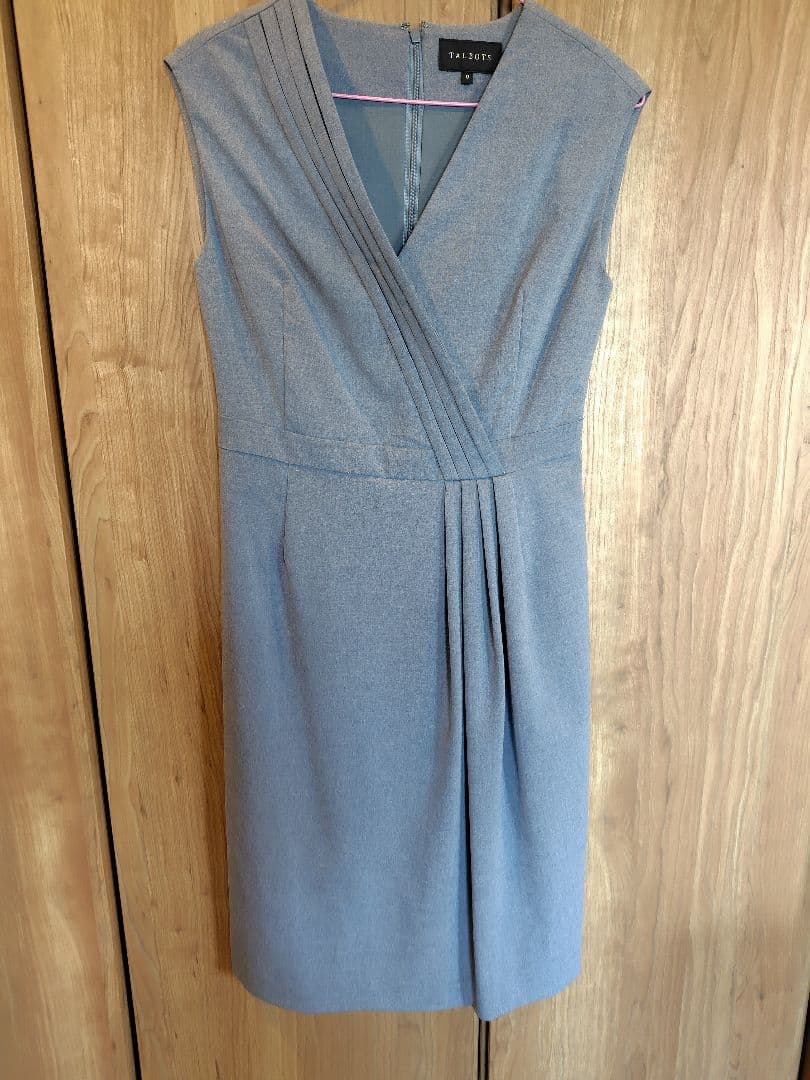 Talbots ブルーグレー ノースリーブ ワンピース