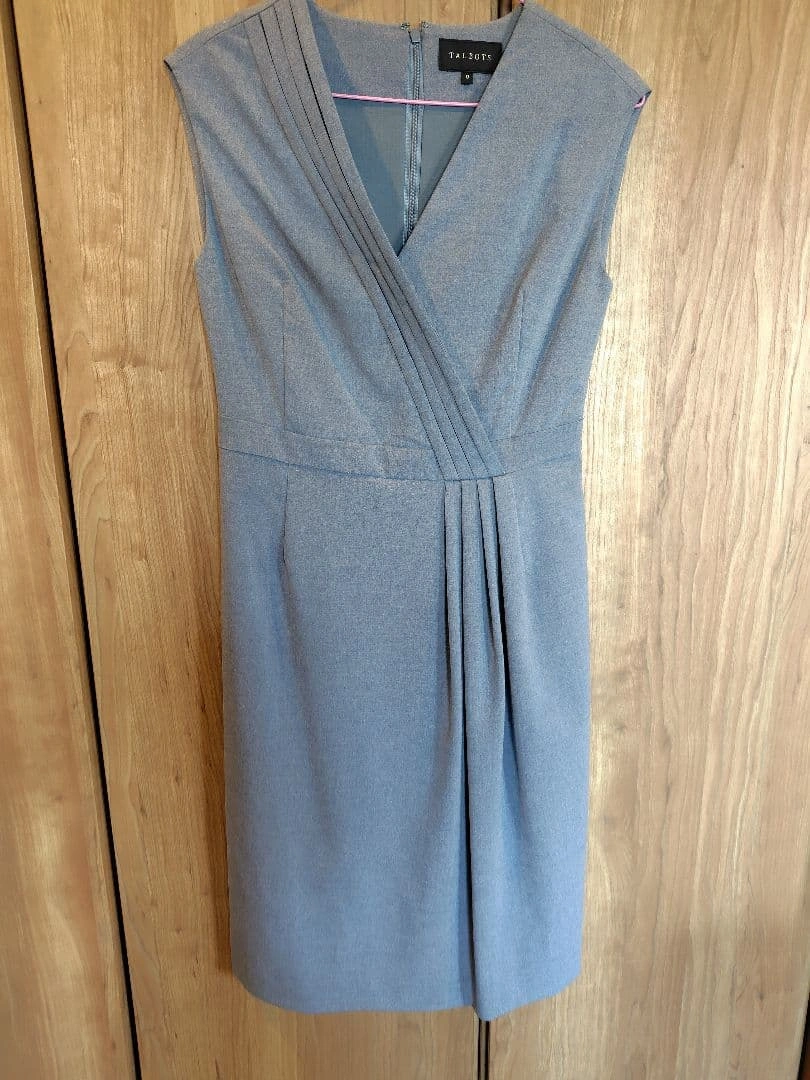 Talbots ブルーグレー ノースリーブ ワンピース