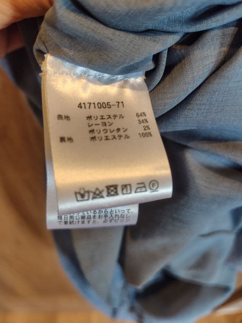 Talbots ブルーグレー ノースリーブ ワンピースの写真6枚目