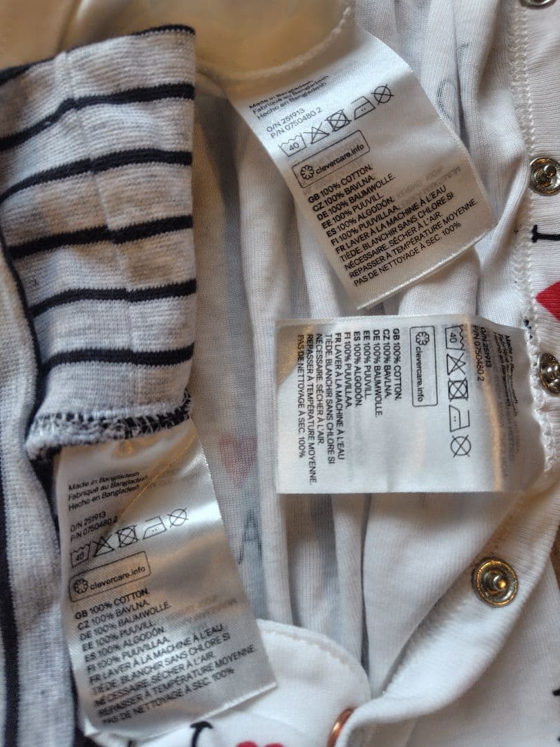 H&M I LOVE DAD ロンパース・Tシャツセット4-6Mの写真3枚目