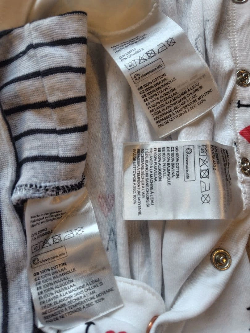 H&M I LOVE DAD ロンパース・Tシャツセット4-6Mの写真3枚目