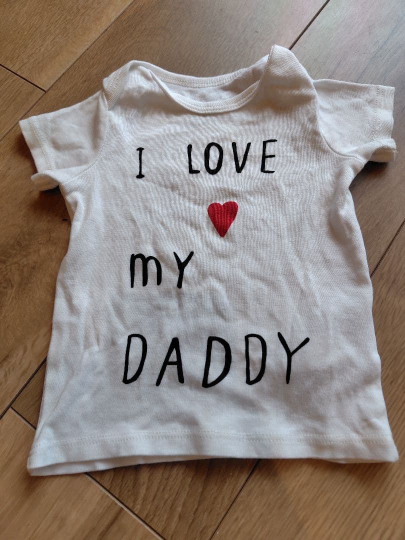 H&M I LOVE DAD ロンパース・Tシャツセット4-6Mの写真7枚目