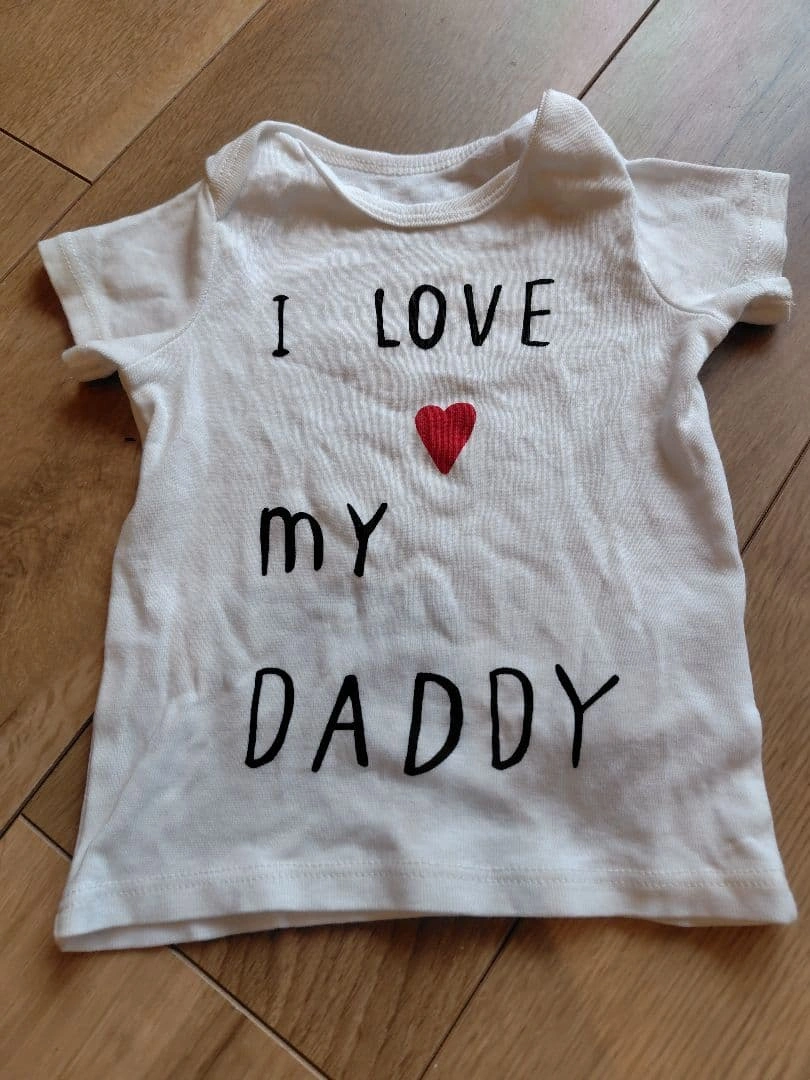 H&M I LOVE DAD ロンパース・Tシャツセット4-6Mの写真7枚目