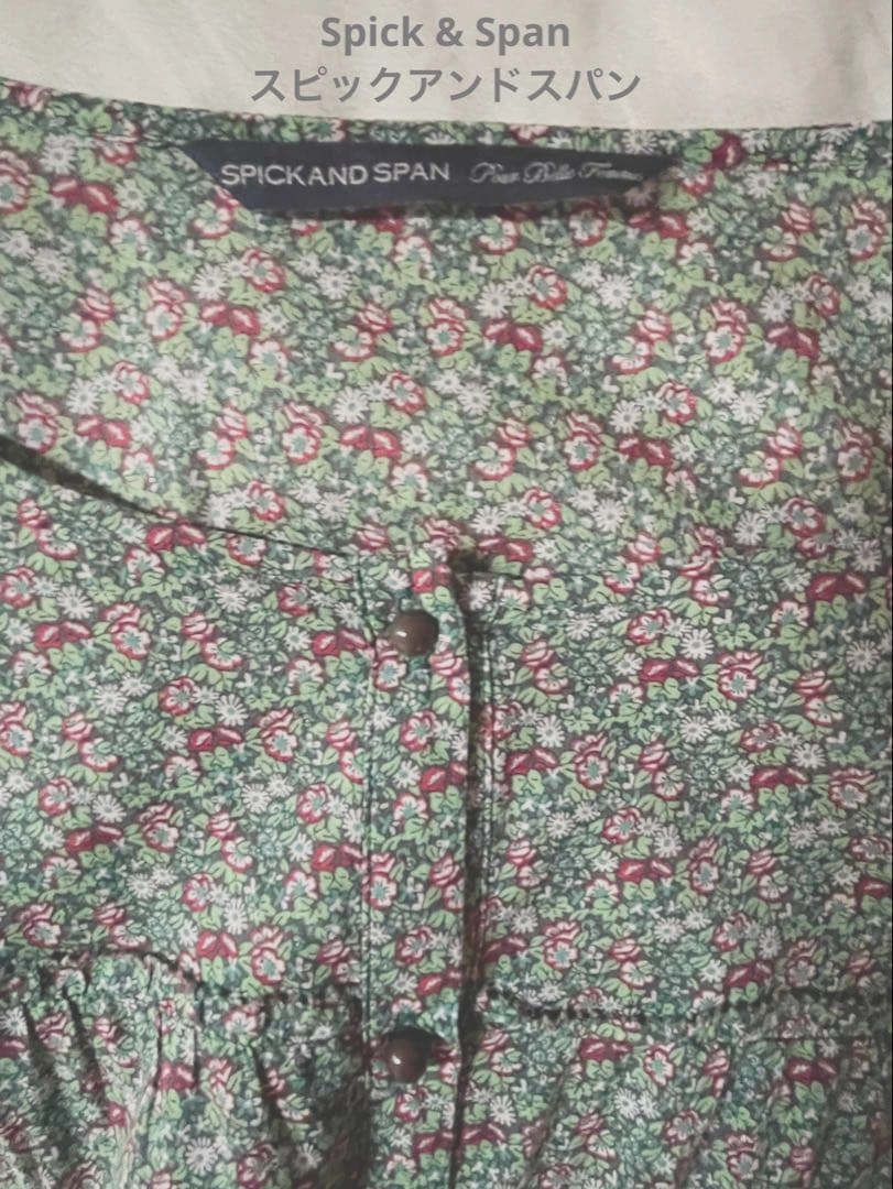 SPICK AND SPAN 花柄 七分袖 ワンピースの写真3枚目