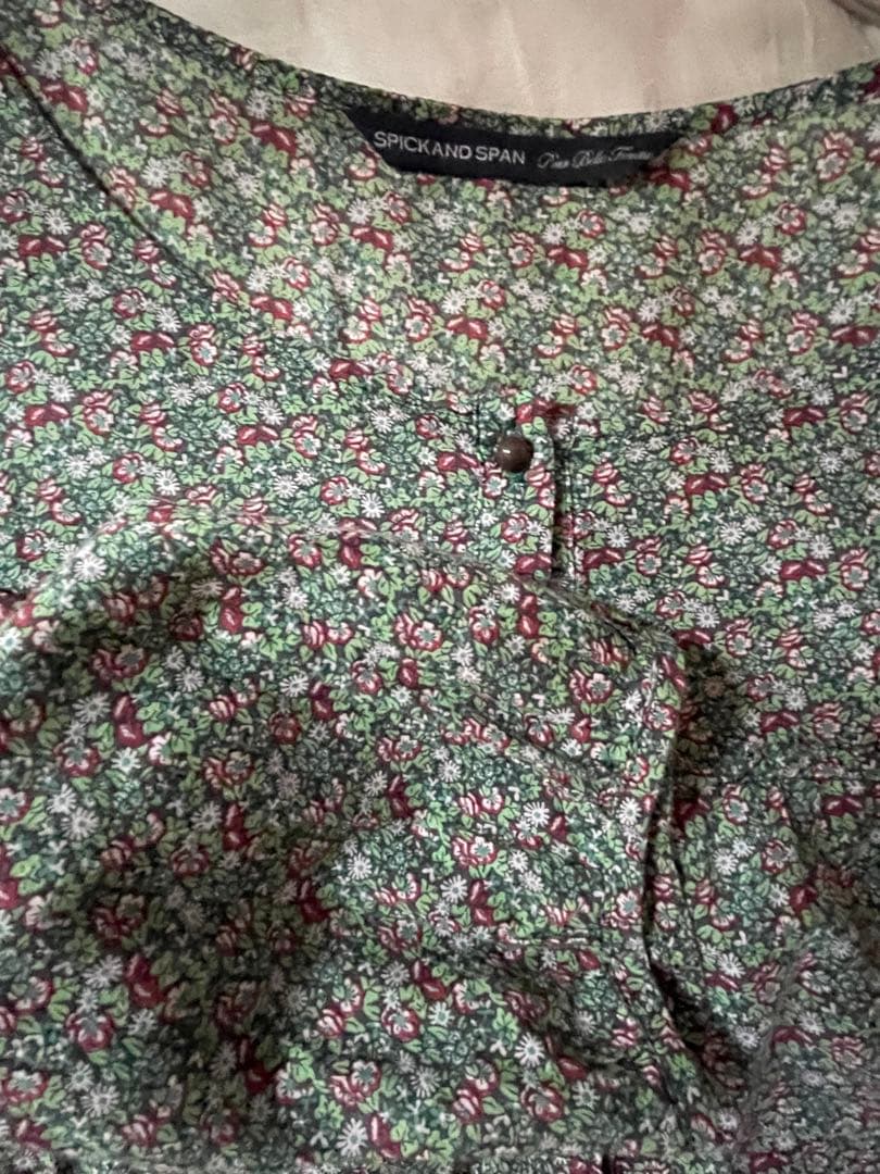 SPICK AND SPAN 花柄 七分袖 ワンピースの写真4枚目