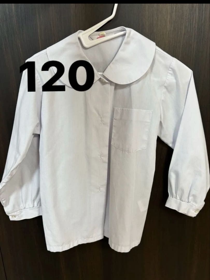 白ブラウス 3着セット 110/120 冠婚葬祭 洗い替え用 まとめ売り 丸襟の写真2枚目