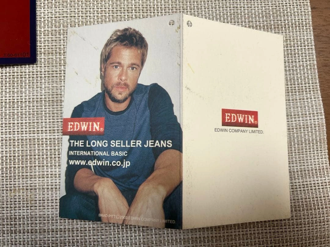 EDWIN 503 販促用カード 5枚セット タグセット ブラッド・ピットの写真2枚目