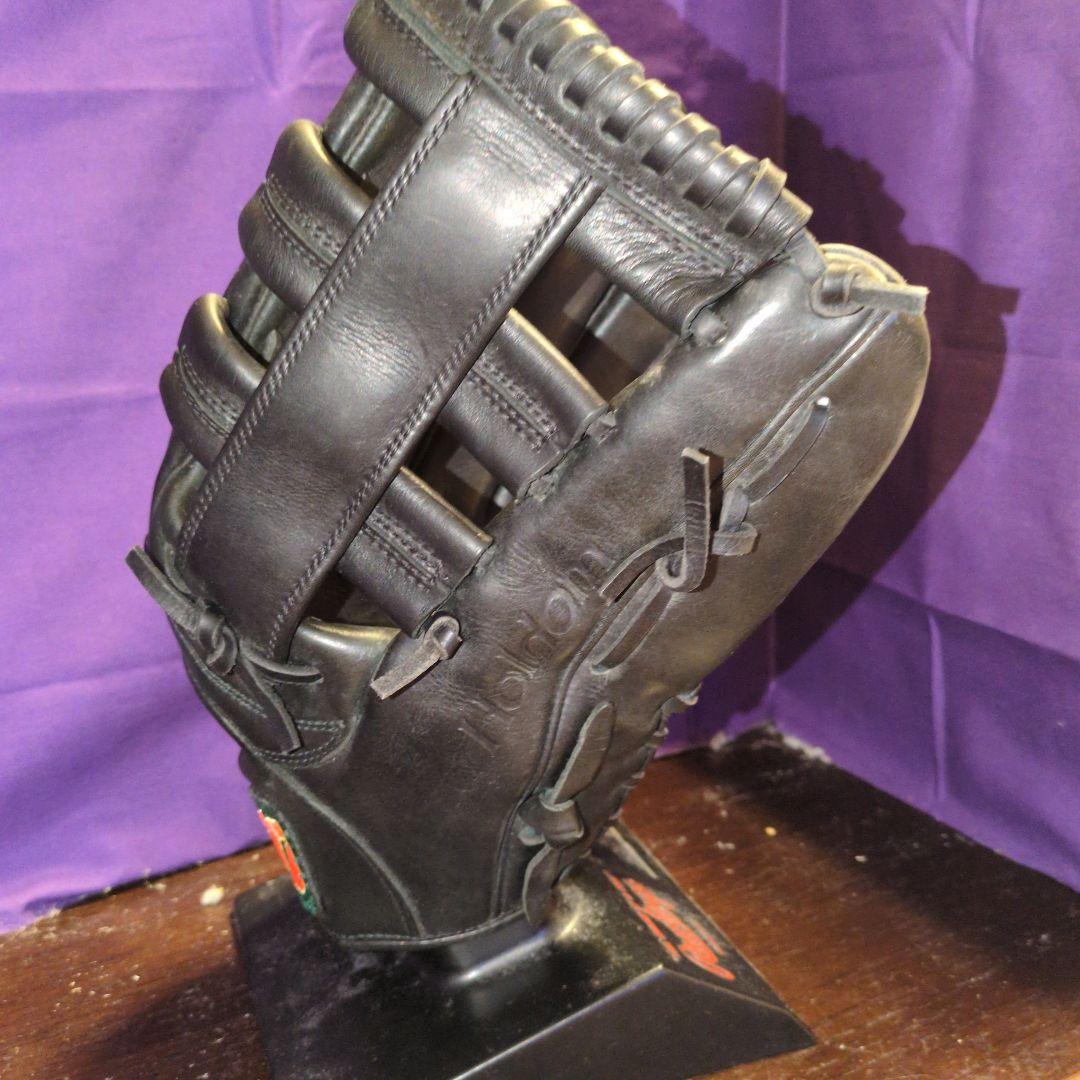 最高級キップ★屋外未使用品★ミズノ ビューリーグ 硬式用 外野手用 W14107の写真2枚目