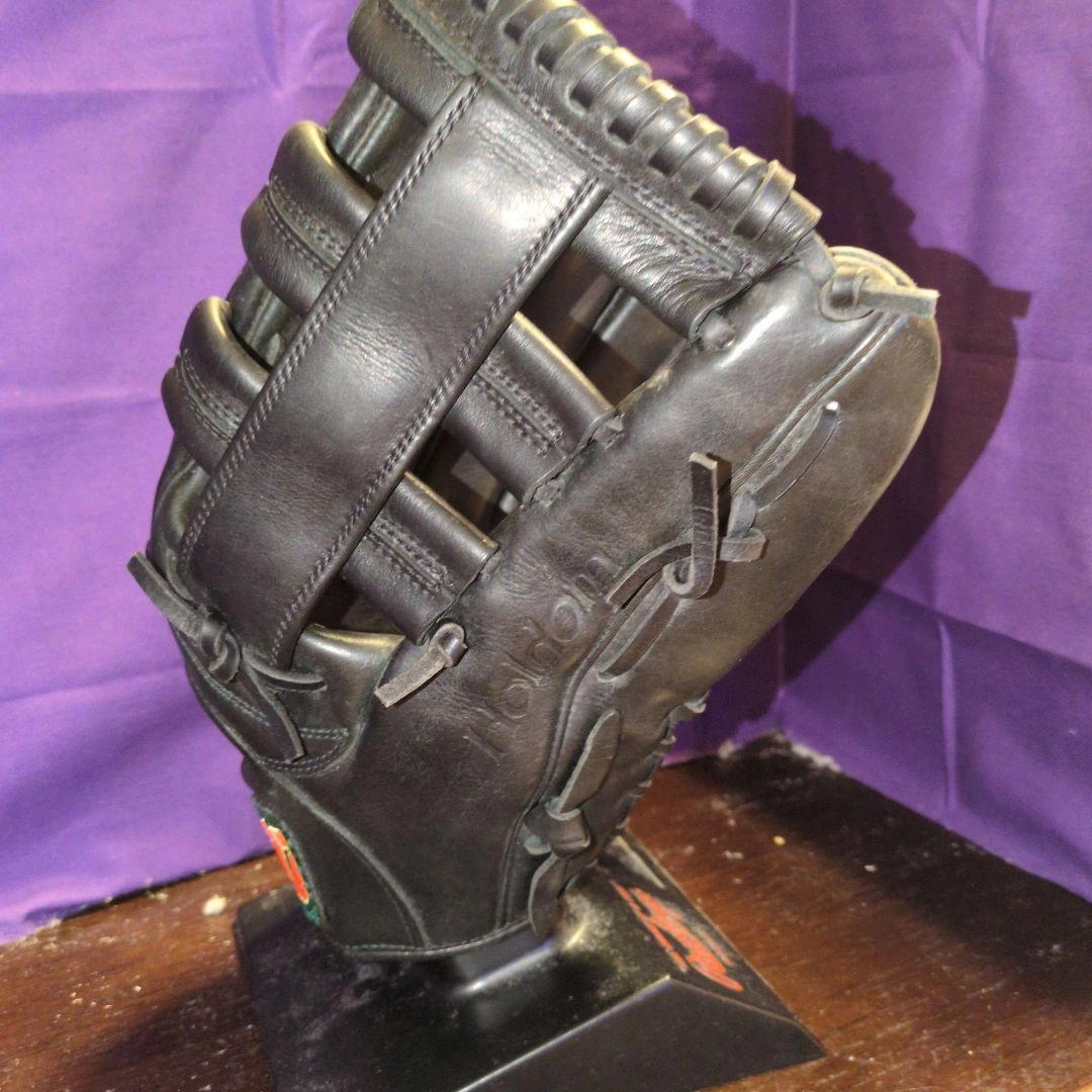 最高級キップ★屋外未使用品★ミズノ ビューリーグ 硬式用 外野手用 W14107の写真2枚目