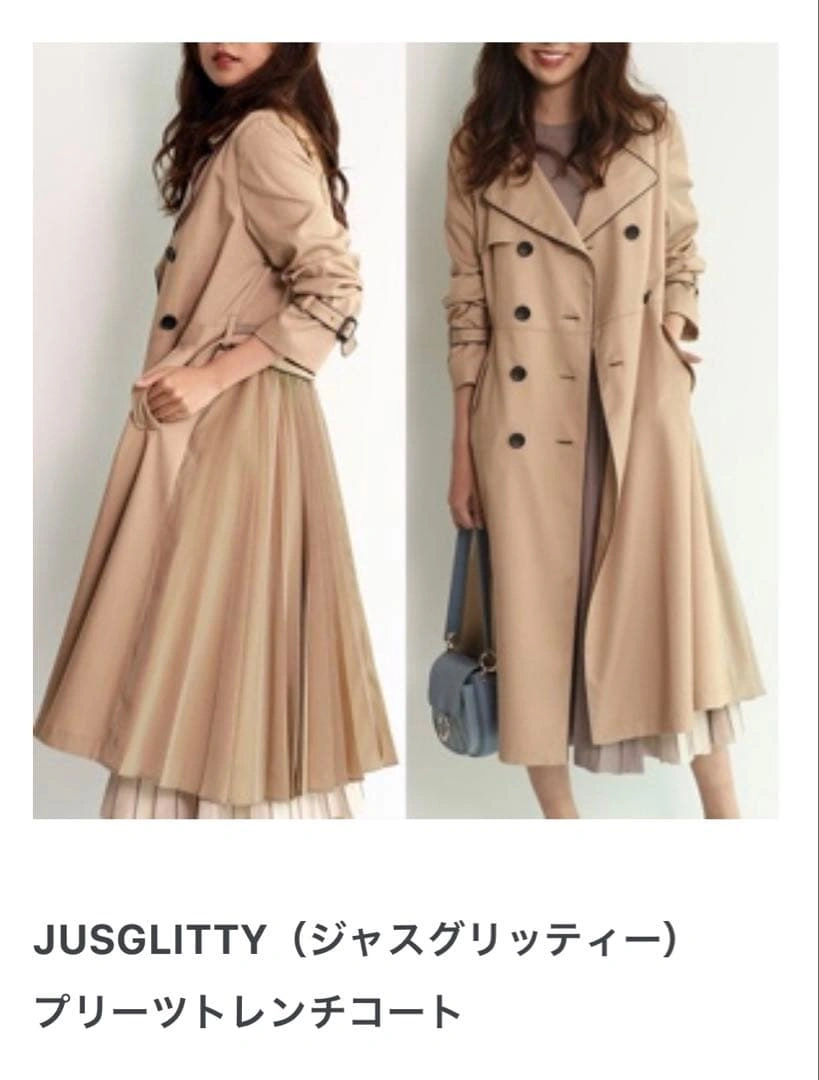 JUSGLITTY プリーツトレンチコートの写真2枚目
