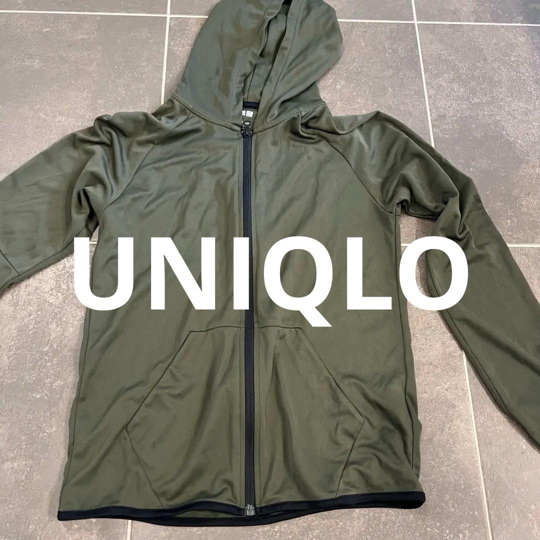 UNIQLO ナイロンフルジップパーカー カーキ　Sサイズ