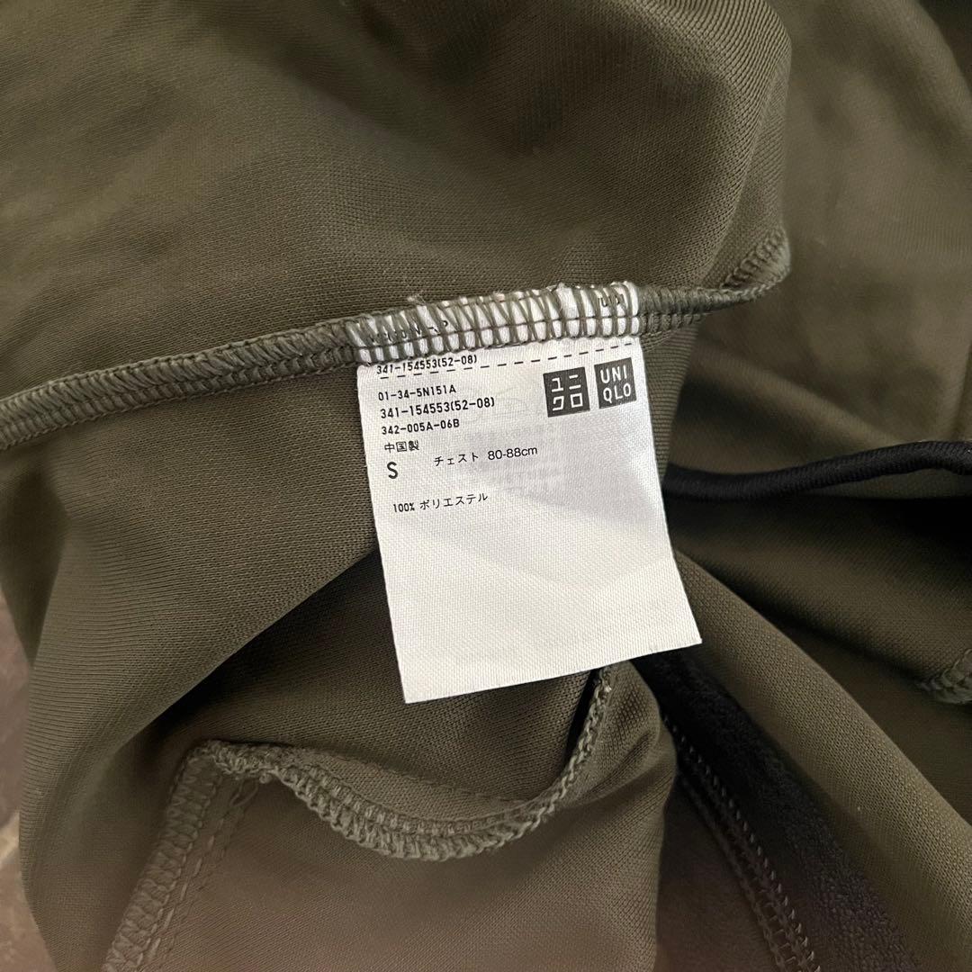 UNIQLO ナイロンフルジップパーカー カーキ　Sサイズの写真6枚目