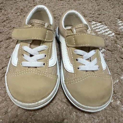 【14cm】VANS キッズスニーカー ベージュ