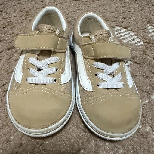 【14cm】VANS キッズスニーカー ベージュ