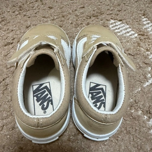 【14cm】VANS キッズスニーカー ベージュの写真2枚目