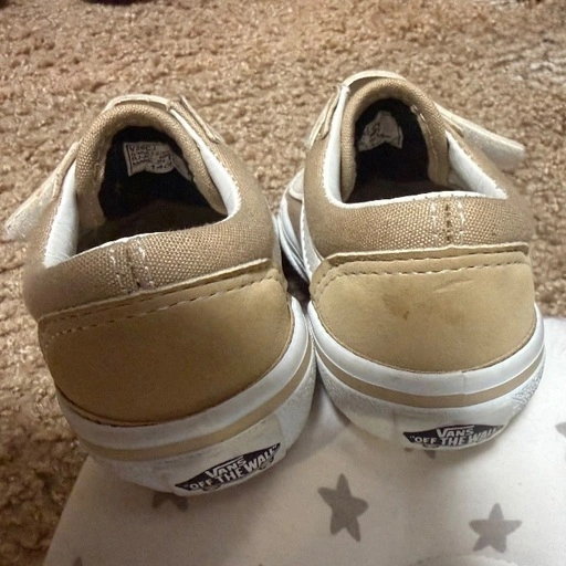 【14cm】VANS キッズスニーカー ベージュの写真4枚目