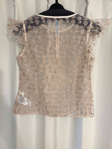 【美品】秋服　Lily Brown 花柄刺繍レース 半袖トップスの写真2枚目