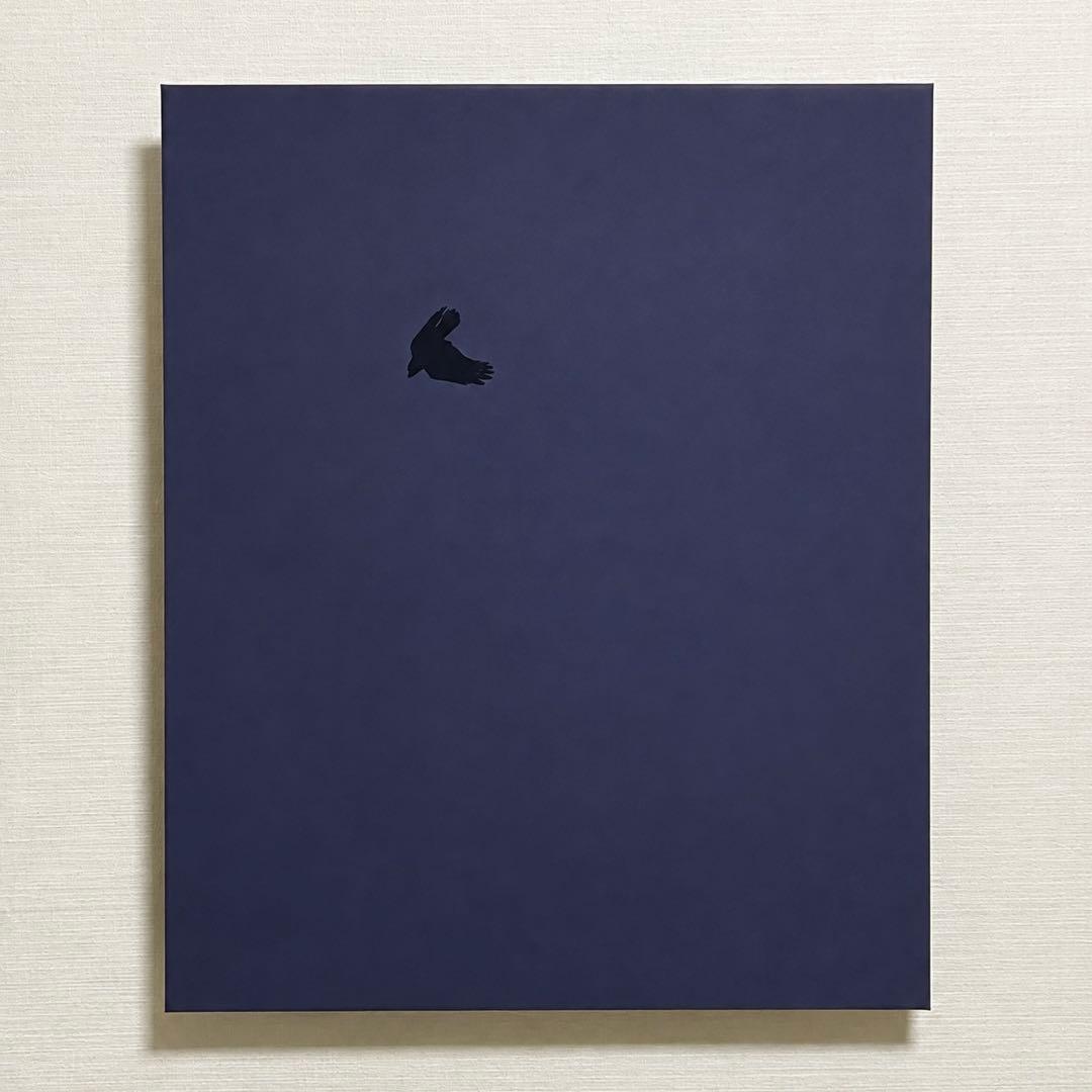 一点物 アートパネル 59×49cm 鳥 ネイビー アクリル 壁掛け