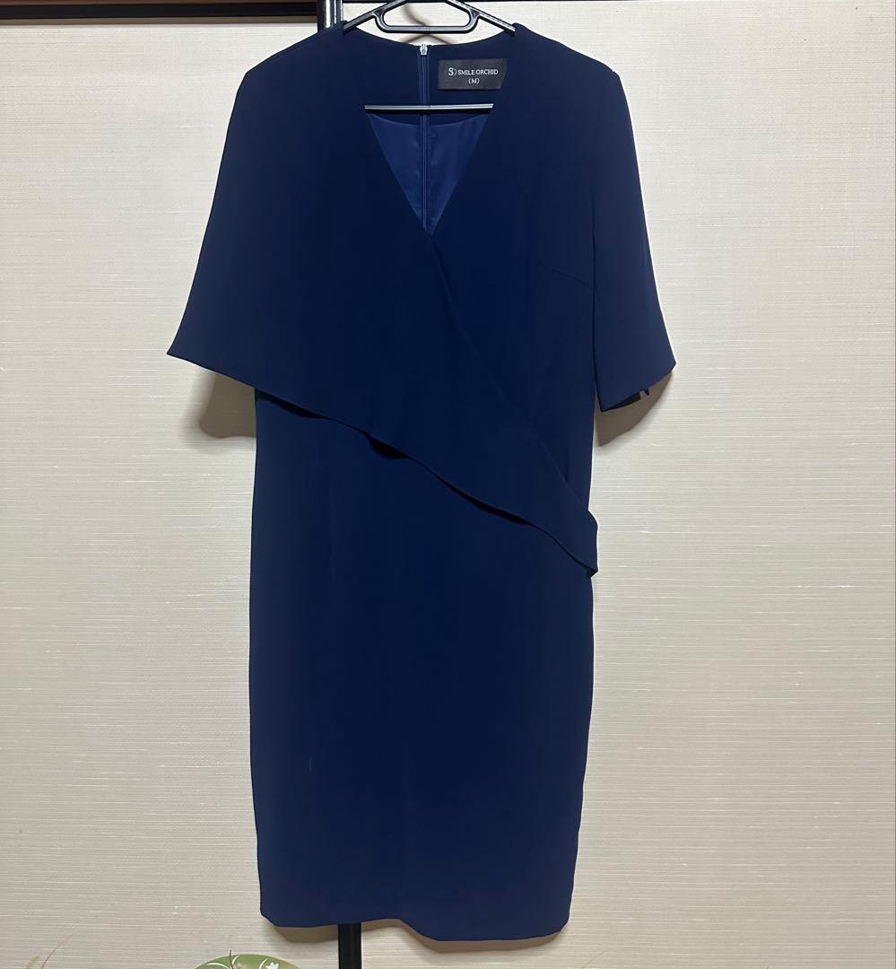 【新品】SMILE ORCHID ワンピース M ネイビー フォーマル 結婚式