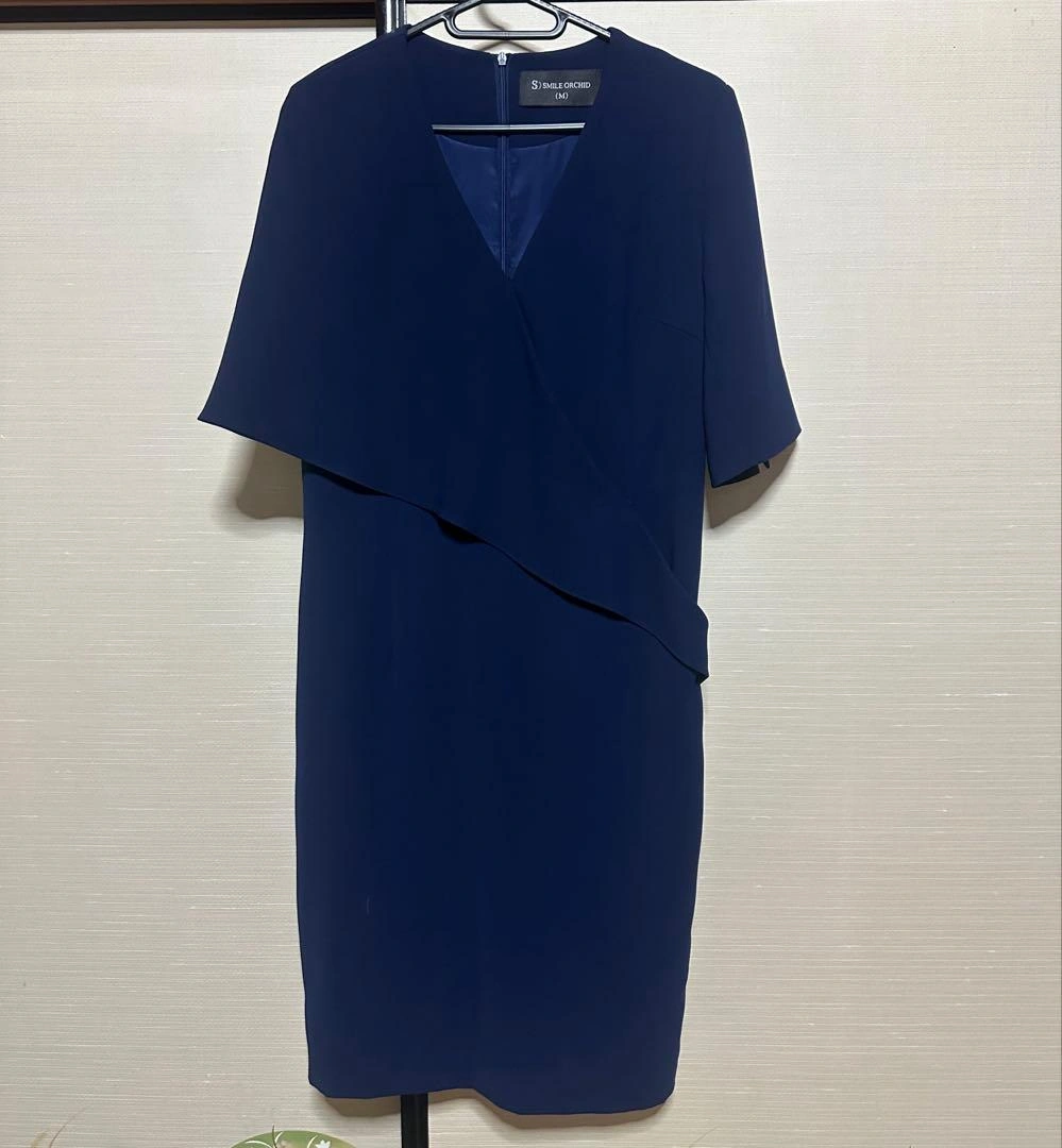 【新品】SMILE ORCHID ワンピース M ネイビー フォーマル 結婚式