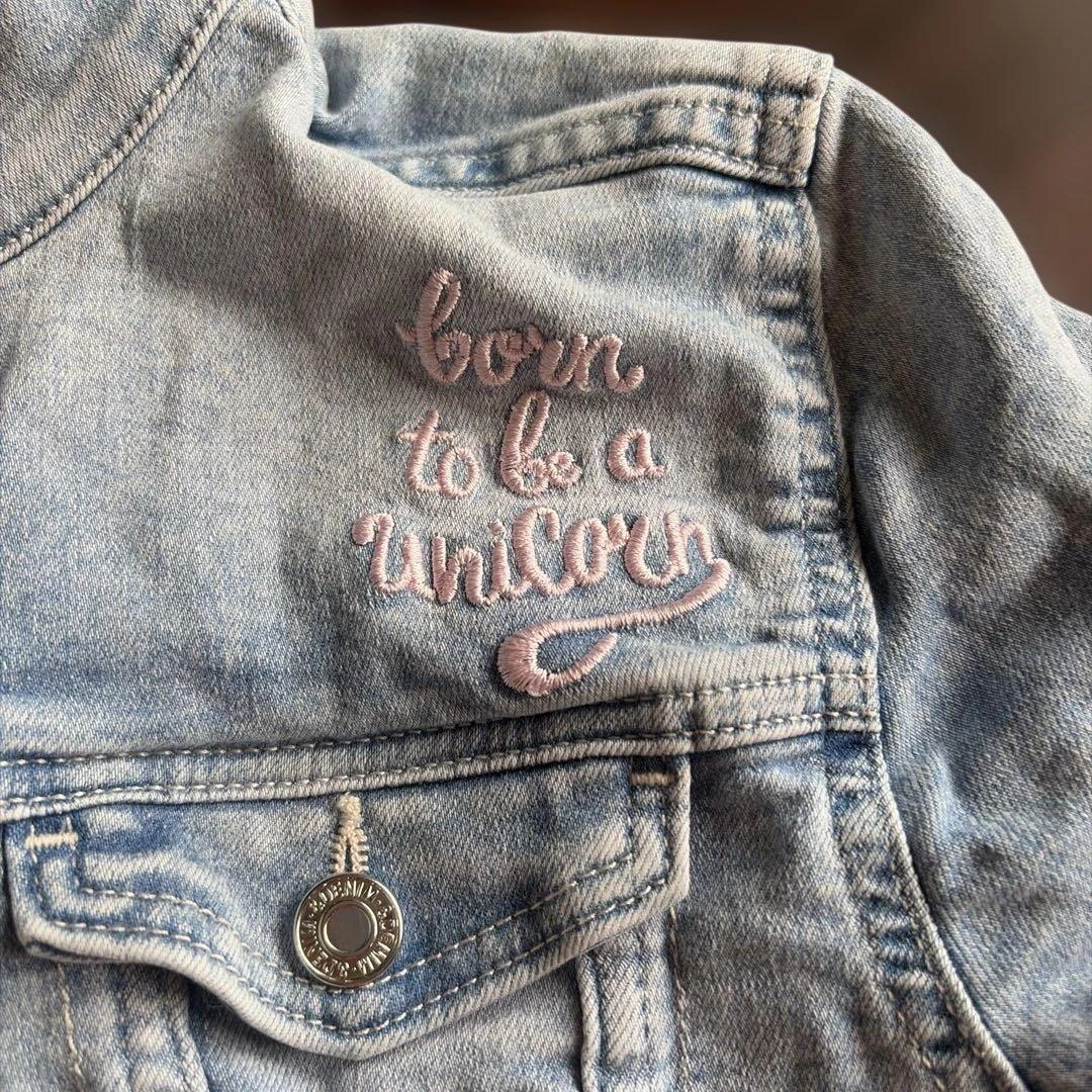 ユニコーン刺繍 デニムジャケット Gジャンの写真3枚目